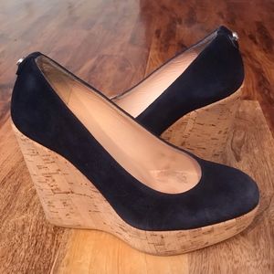 Stuart Weitzman Navy Cork Wedges Corkswoon Size 5